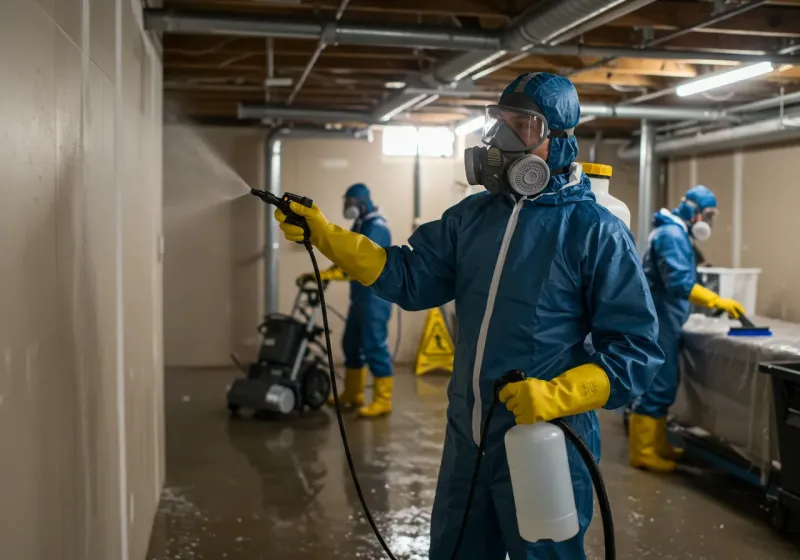 Basement Sanitization and Antimicrobial Treatment process in Stafford, CT